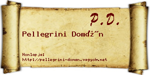 Pellegrini Domán névjegykártya